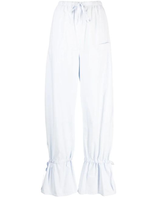 Lemaire White Parachute Pants Clothing
