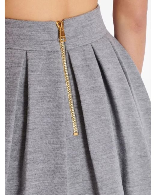 Balmain プリーツ ミニスカート Gray