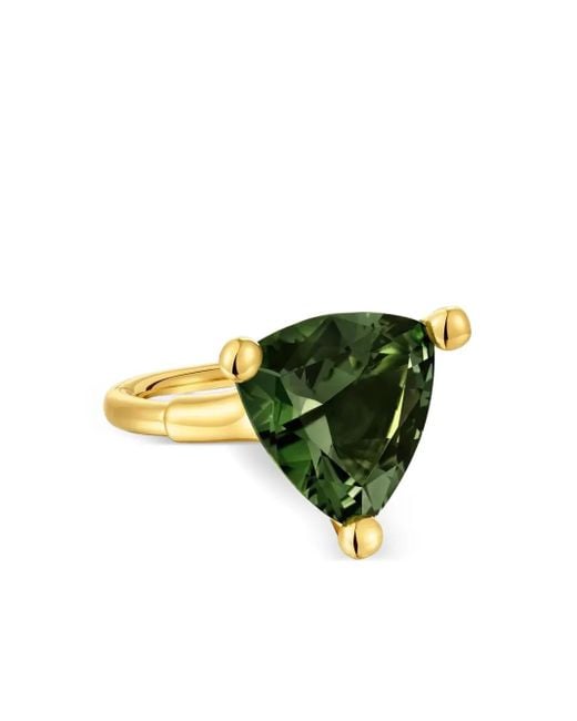 Anillo con piedra triangular Tous de color Green