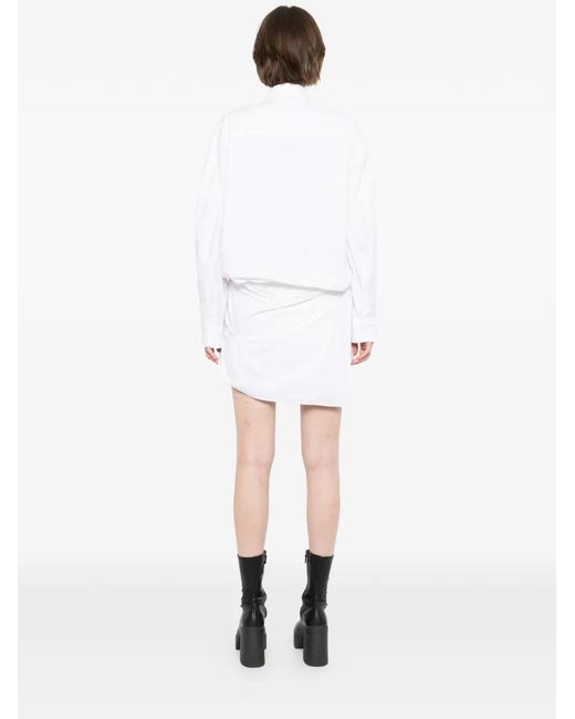 Magliano White Crispy Bicchierino Shirt Dress