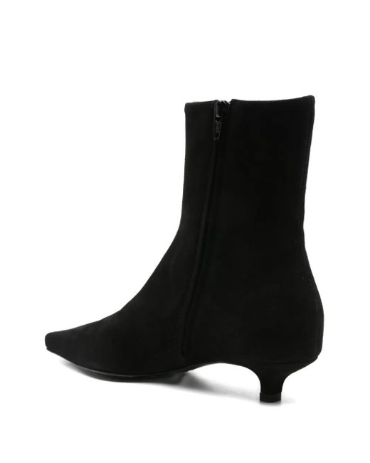 Totême Black Pointed-Toe Ankle Boots