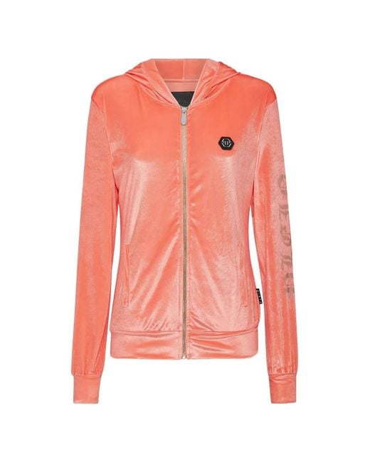 Philipp Plein Pink Logo-Detail Hoodie