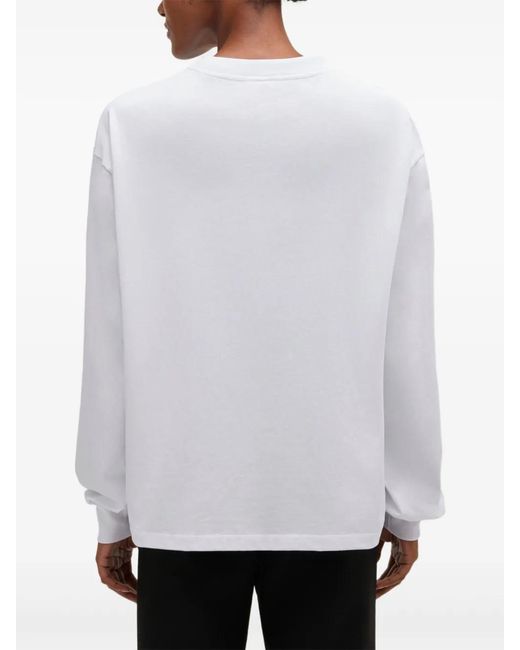 Ganni White Long-Sleeve T-Shirt