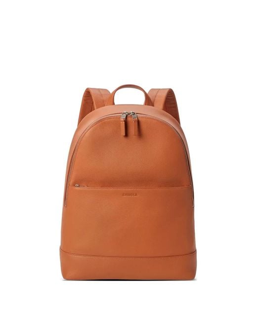 Shinola Orange Canfield Zipped Backpack