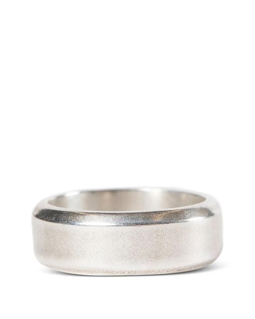Ann Demeulemeester White Vasti Minimalistic Ring for men