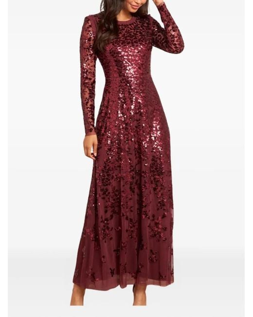 Needle & Thread Red Rosanna Sequin-Embellishment Midi Dress