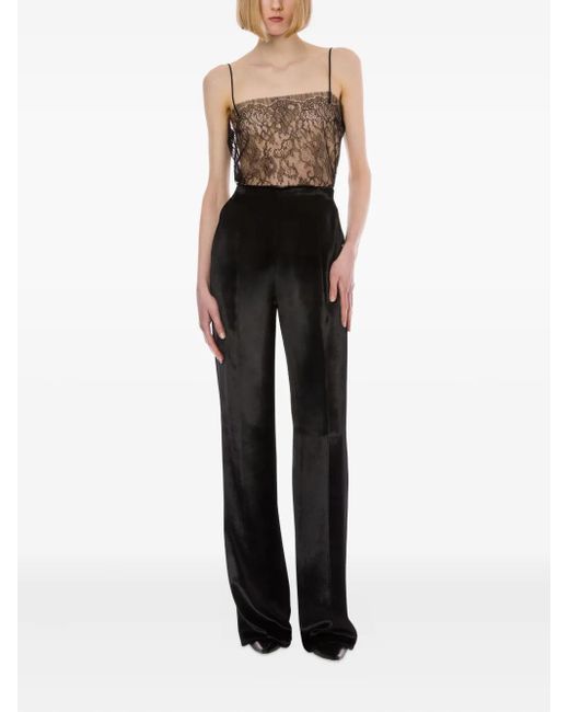 Alberta Ferretti Gray Lace Top