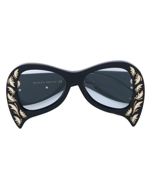 Gucci Black Inverted Cat Eye Glasses