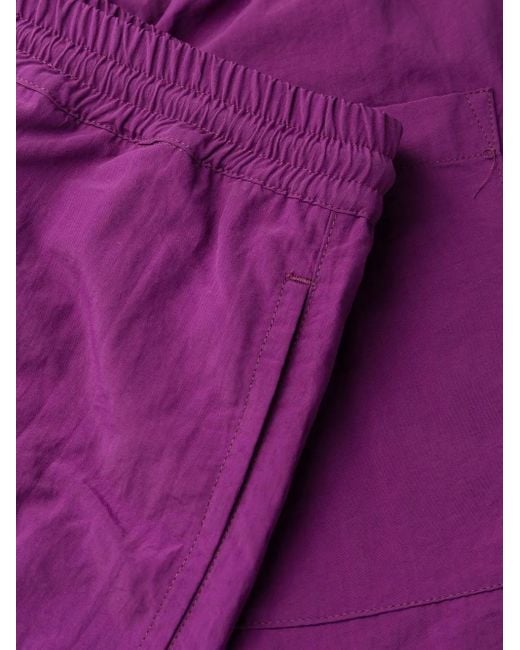 MSGM Purple Logo-Print Shorts for men