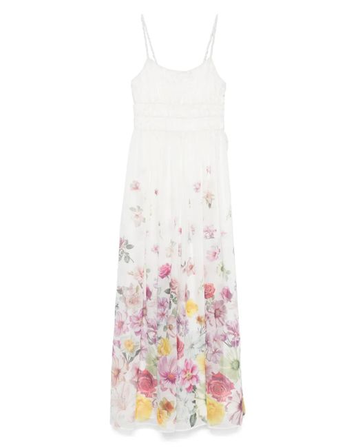 Aje. White Fleur Maxi Dress