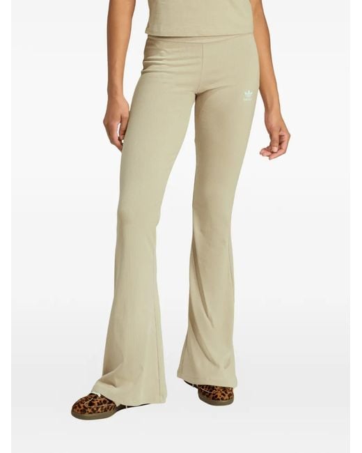 Adidas Flared Broek in het Natural