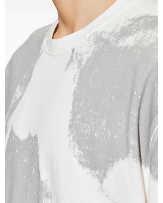 McQueen White Skull-Print T-Shirt for men