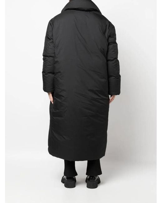 032c Black Padded Oversize Long Coat