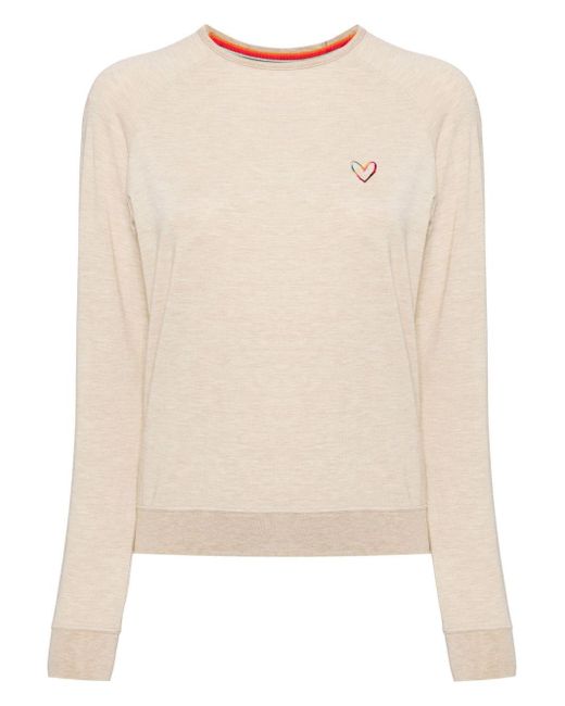 Paul Smith Natural Heart-embroidered Modal-blend Sweatshirt