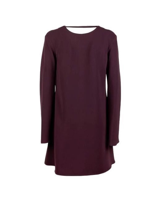 Marella Purple Open Back Dress