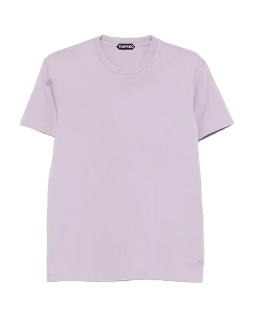 Camiseta con cuello redondo Tom Ford de hombre de color Purple