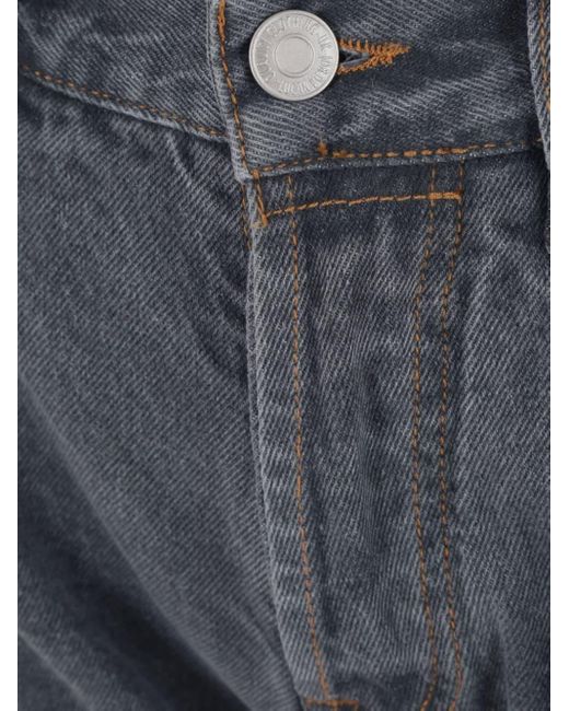 JORDANLUCA Gray Sedit Cotton Flared Jeans