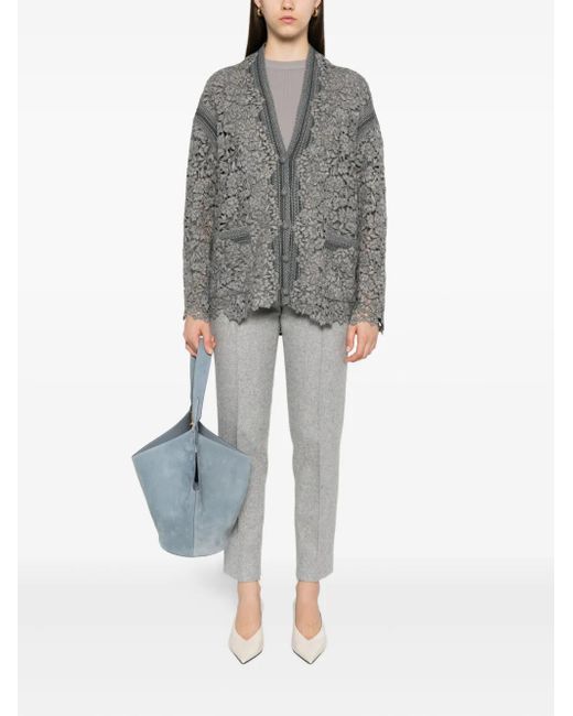 Ermanno Scervino Gray Tailored Trousers