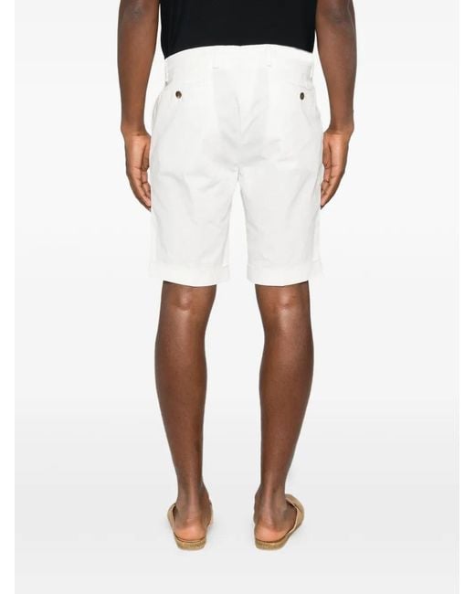 Briglia 1949 White Pleated Shorts for men