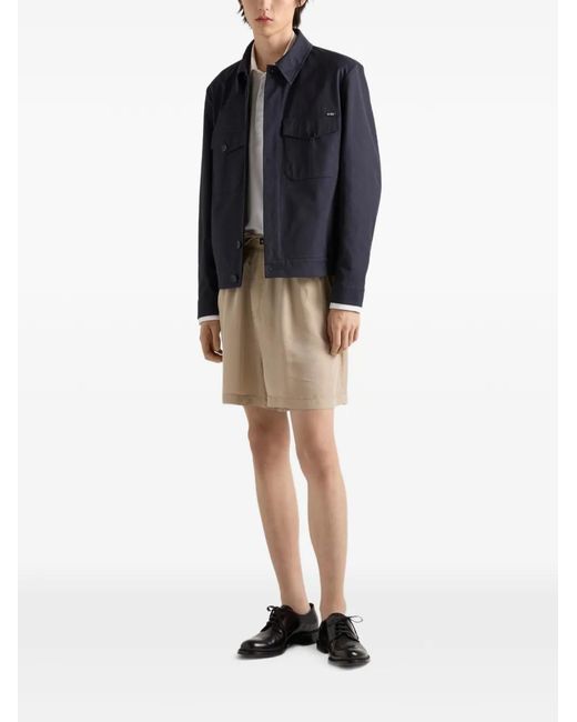 Prada Blue Technical Fabric Jacket for men