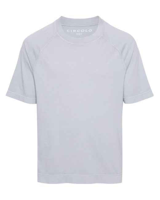 Camiseta de manga raglán corta Circolo 1901 de hombre de color White