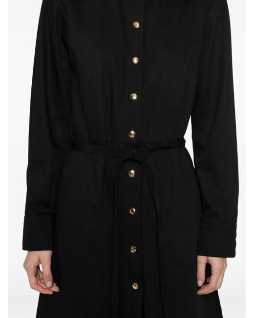 Patou Black Belted Midi Dress