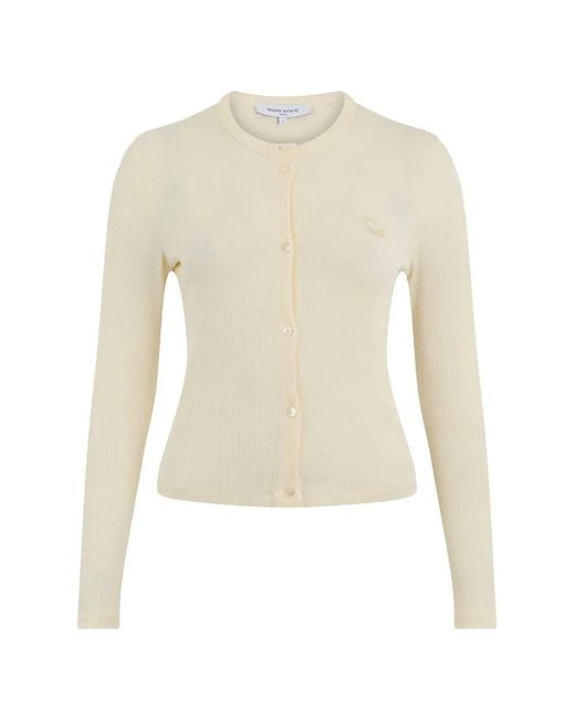 Maison Kitsuné White Buttoned Cardigan