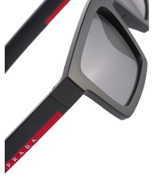 Prada Prada Linea Rossa Impavid Sunglasses in Grey for Men Lyst UK