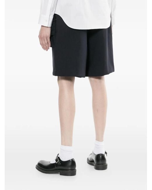 Comme des Garçons Black Ruffle Knee-Length Shorts