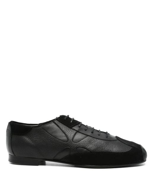 STEFAN COOKE Black Slashed Hybrid Derby Shoes for men