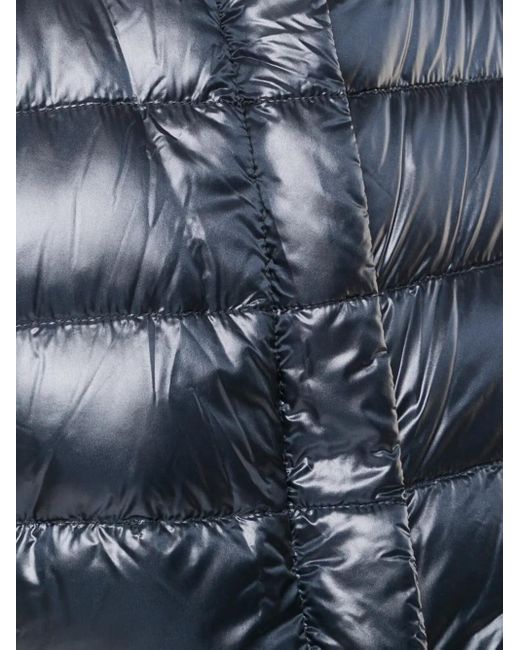 Herno Blue Zip Quilted Gilet