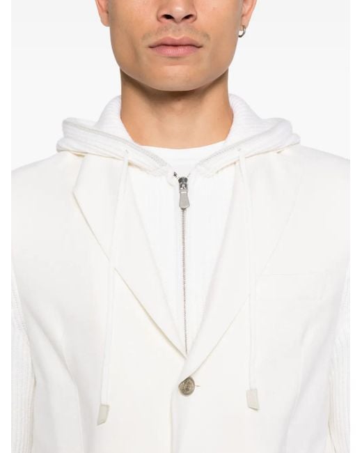 Blazer Con Botones Y Capucha Eleventy de hombre de color White