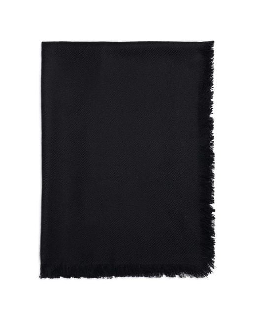 Bompard Black Écharpe En Serge À Franges