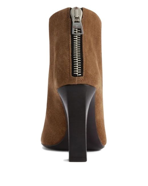 Giuseppe Zanotti Brown 90Mm Losie Suede Ankle Boots