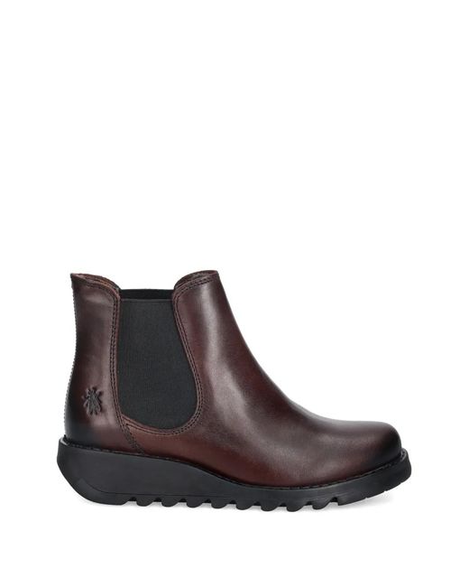 Fly London Brown Leather Chelsea Boots