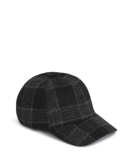 メンズ Fedeli チェック キャップ Black