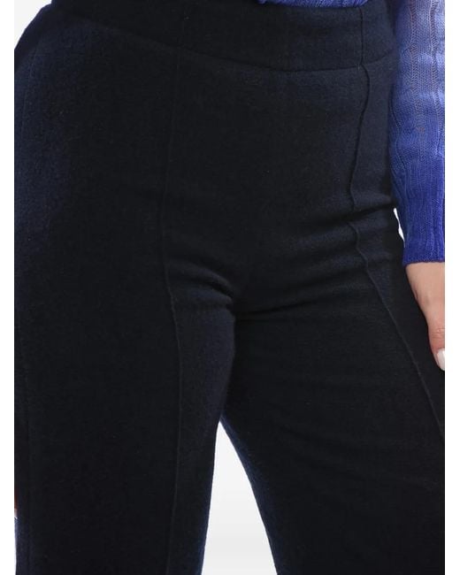 Pantalones Acampanados Con Cremallera Lateral Chloé de color Blue