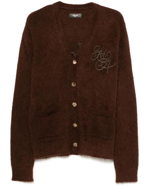 Amiri Brown Ma Swirl Cardigan for men