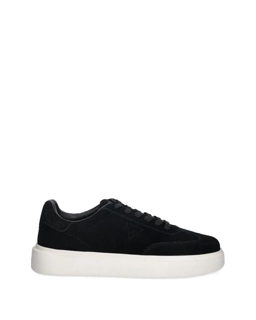 Guess Black Suede Lace-Up Sneakers for men