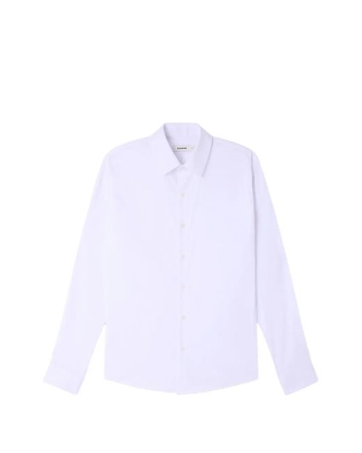 Sandro White Plain Shirt for men