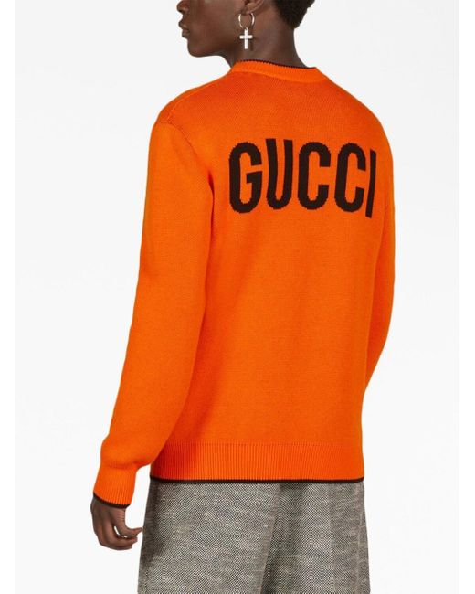 Zee huichelarij eenvoudig Gucci Trui Met Print in het Oranje voor heren | Lyst NL