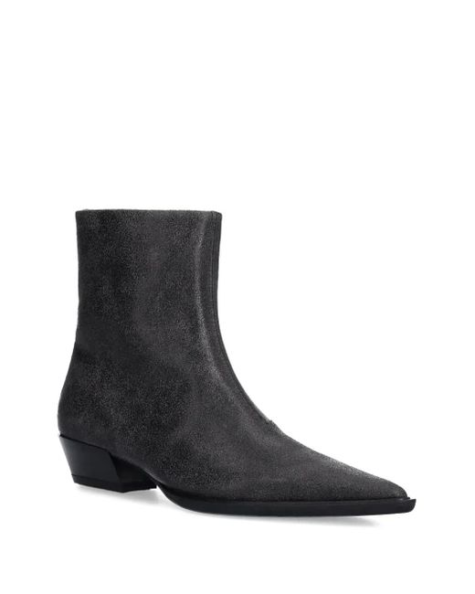 Vagabond Black 40Mm Cassie Pointed-Toe Zip Boots