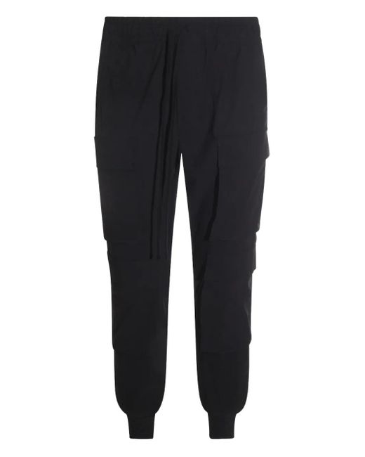 Thom Krom Black Cargo Pocket Elasticated Trousers for men