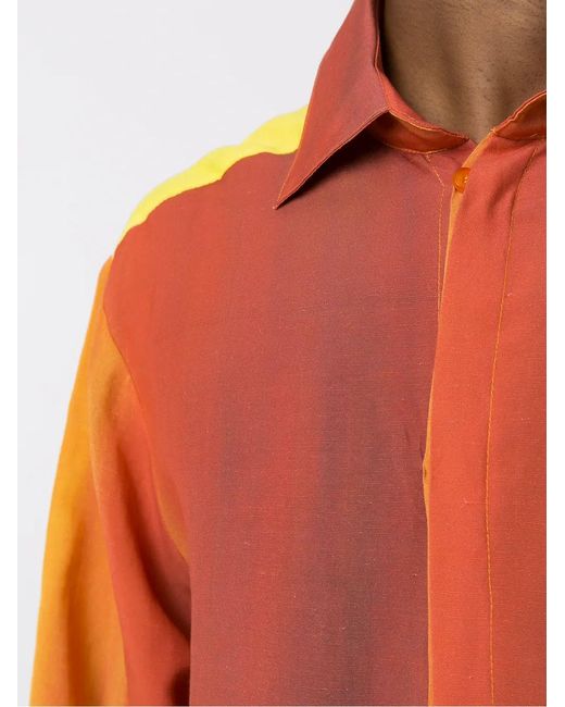Amir Slama Orange Printed Long-Sleeve Shirt for men