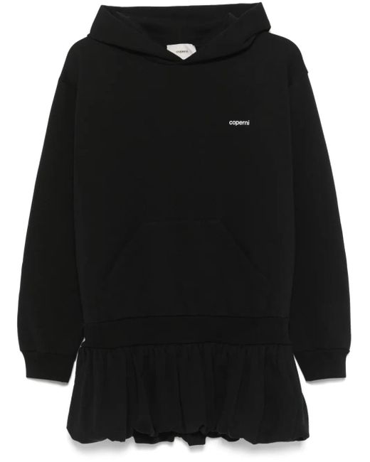 Coperni Black Basque Logo Mini Dress