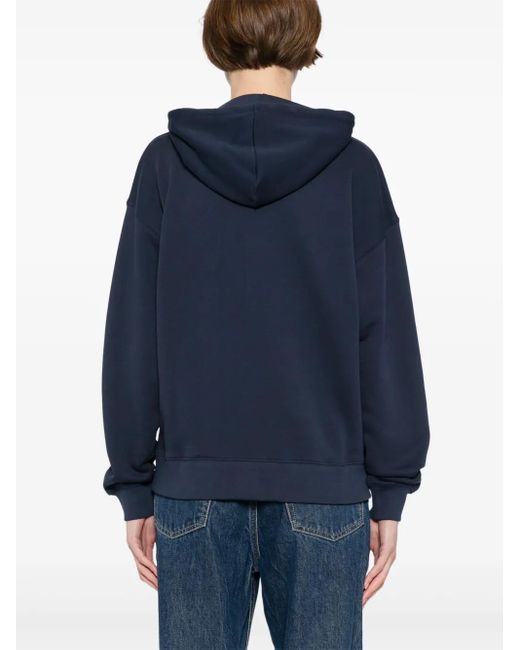 Felpa Bold Con Applicazione Fox Head di Maison Kitsuné in Blue