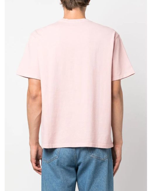 Each x Other Pink Logo-Embroidered Cotton T-Shirt for men