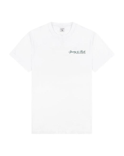 Sporty & Rich White Graphic T-Shirt