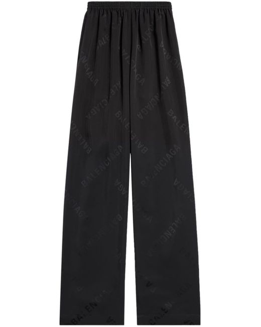 Pantalon ample à logo jacquard Balenciaga en coloris Black