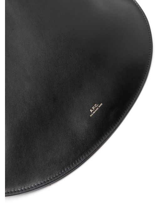 A.P.C. Black Iris Leather Shoulder Bag